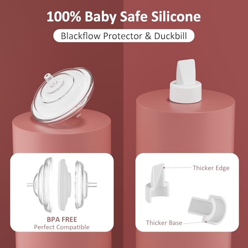 afontoto Pump Parts Compatible with Spectra S1/S2/9 Plus Breastpump, 4 Set Replacement Parts for Spectra Include 21mm Flange,Duckbill Valve,Backflow Protector,Tube,Bottle, Not Original Spectra S2 Accessories - Image 4