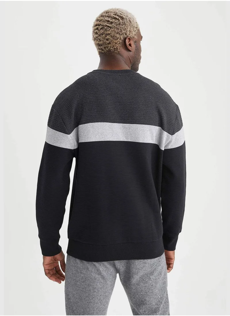 DeFacto Comfort Fit Long Sleeve Sweatshirt
