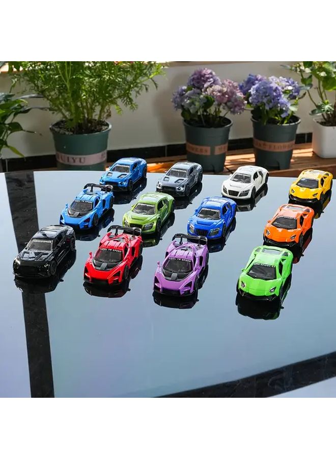 Lamborghini Orange Alloy Supercar Toy 1 42 Scale Pull Back Car For Kids Gift - Image 2