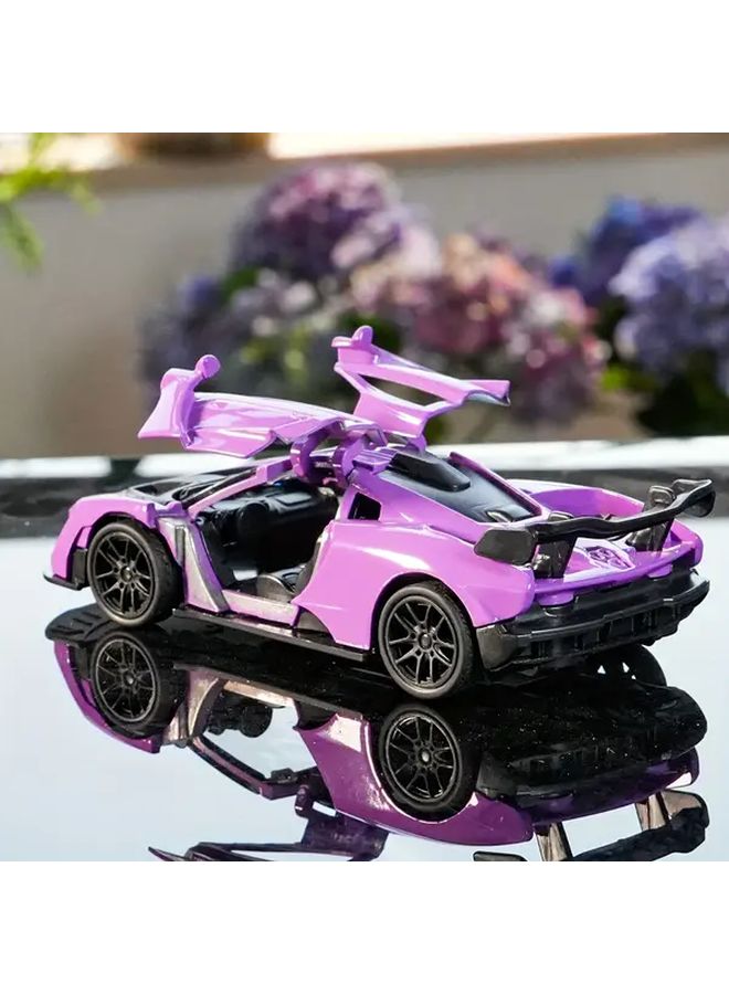 Lamborghini Orange Alloy Supercar Toy 1 42 Scale Pull Back Car For Kids Gift - Image 3