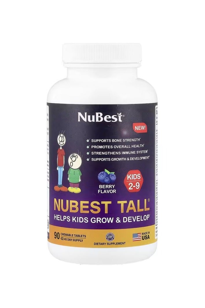 NuBest Tall®, Kids 2-9, Berry, 90 Chewable Tablets