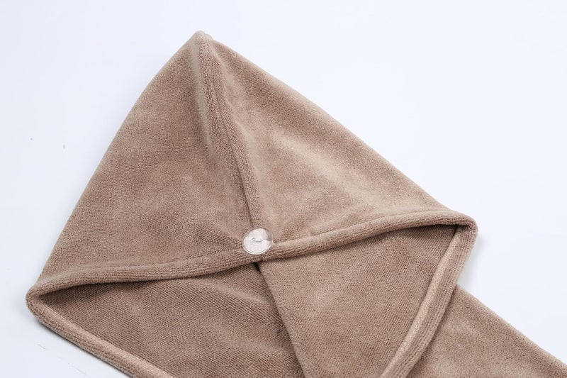 HOUSSE Microfibre Head Towels, 450 GSM, 25x65 cms, Set of 3, for Girls and Women (Dapple Grey, Rustic Chestnut,Nirvana Purple) - Image 3