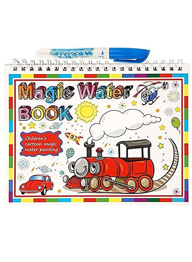 Chocozone Reusable Magic Water Book for Girls with 4 Pages Colouring Book for Kids Creativity Toys for 5 Years Old - Image 1