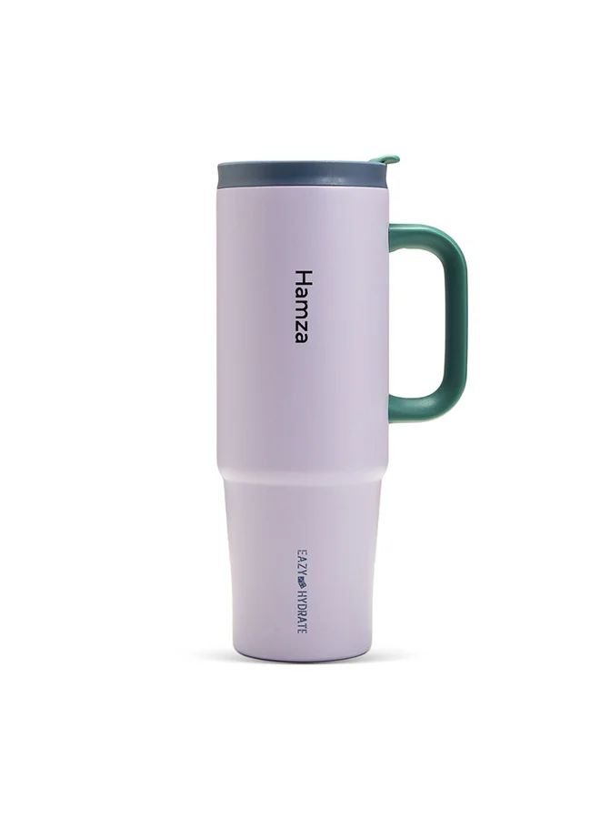 إيزي كيدز Eazy Kids - Personalized Insulated Travel Tumbler, 900ml Light Purple