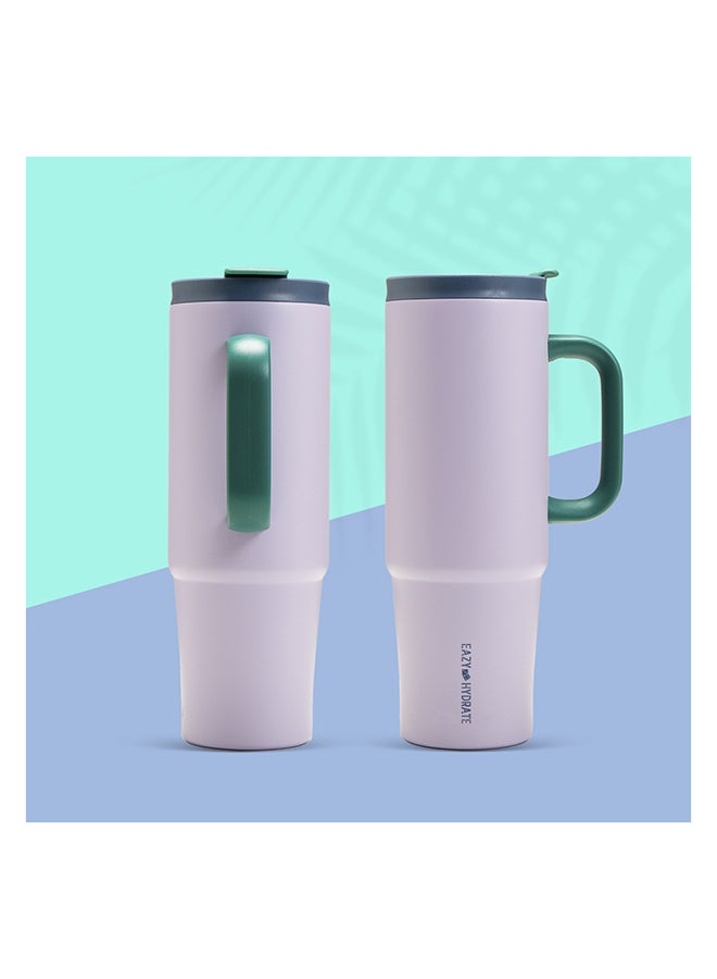 Eazy Kids - Personalized Insulated Travel Tumbler, 900ml Light Purple - Image 3