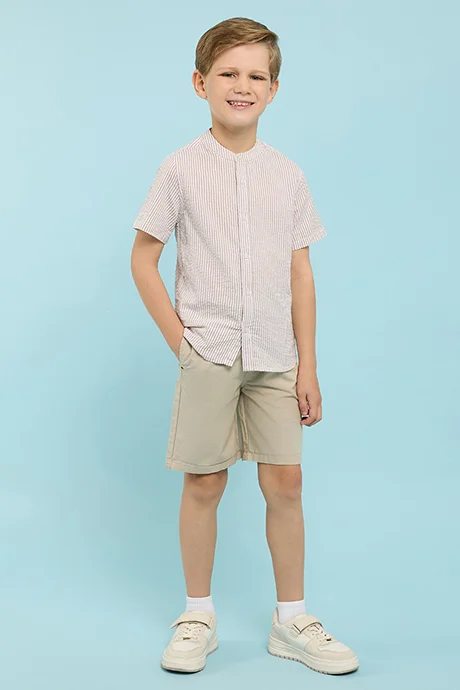 أر أند بي Solid Shorts with Drawstring Waist