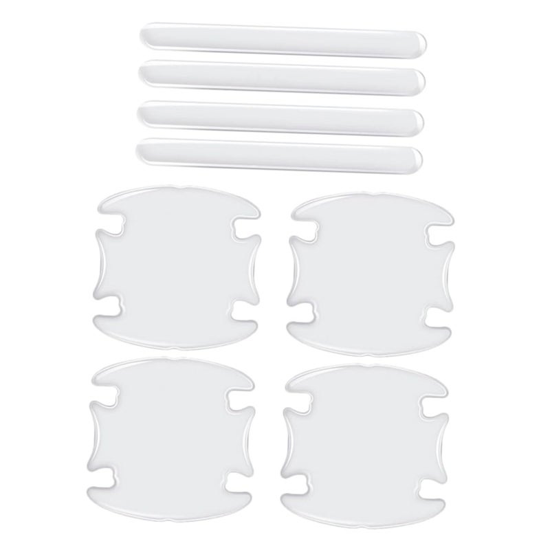 Epoxy Car Door Handle Scratch Protector Sticker 4PCS Black - Image 2