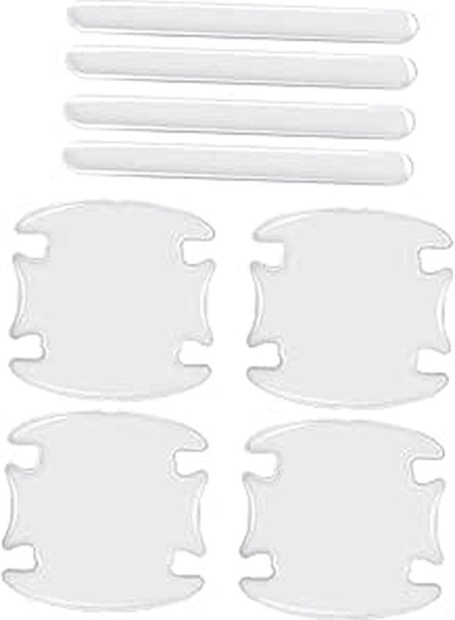Epoxy Car Door Handle Scratch Protector Sticker 4PCS Black - Image 1