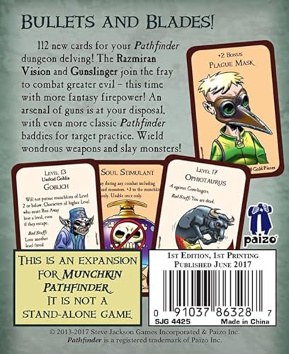 Steve Jackson Games Munchkin Pathfinder 2 – Guns and Razzes Card Game (Expansion) | 112-Cards | Card Game for Adults, Kids & Family | Fantasy RPG | Ages 10+ | 3-6 Players | Play Time 120 Min - Image 2