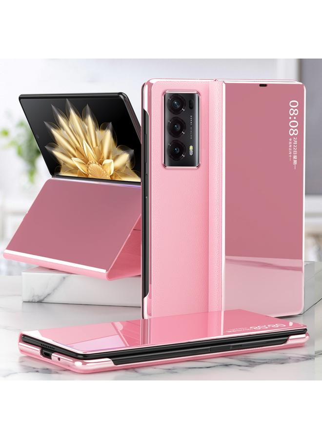 زبون جراب حماية لهاتف Honor Magic V2 مطلي بالكهرباء مع حامل - Image 1