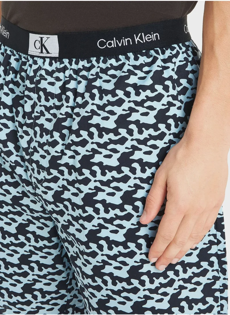 CALVIN KLEIN Logo Band Sleep Shorts