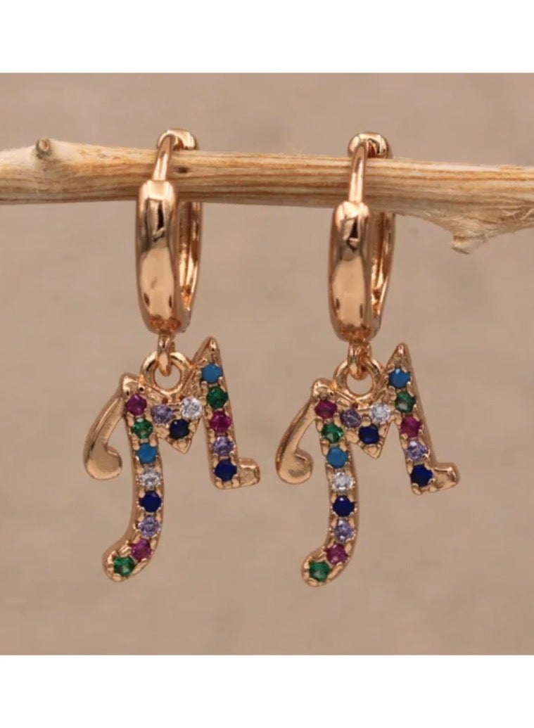 Dangle Charms Elegant & High Quality 18k Gold Plated Earrings For Women - Image 1