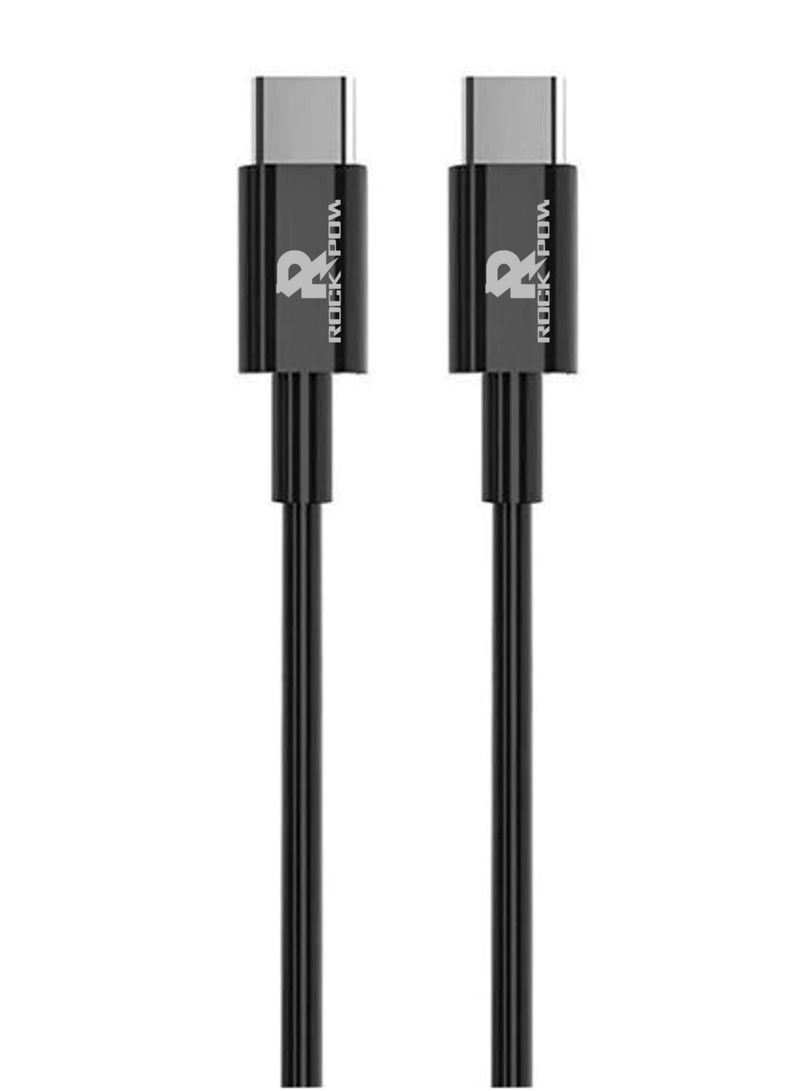 Rock Pow USB C Cable 1M,66W Power Delivery PD Fast charge Cable USB C to USB C for iPhone 15 Pro/15 Pro Max/15/15 Plus, iPad mini 6, MacBook Pro/Air, iPad Pro, Samsung S23+, Huawei P60, etc  - Image 1