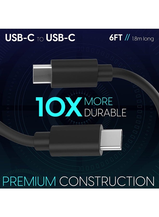 Rock Pow USB C Cable 1M,66W Power Delivery PD Fast charge Cable USB C to USB C for iPhone 15 Pro/15 Pro Max/15/15 Plus, iPad mini 6, MacBook Pro/Air, iPad Pro, Samsung S23+, Huawei P60, etc  - Image 2