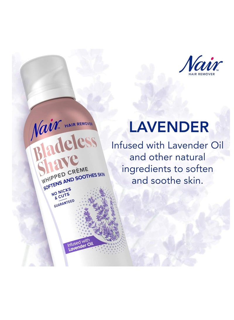 Nair Hair Remover Bladeless Shave Whipped Crème, Painless Hair Removal, 5 Oz Can