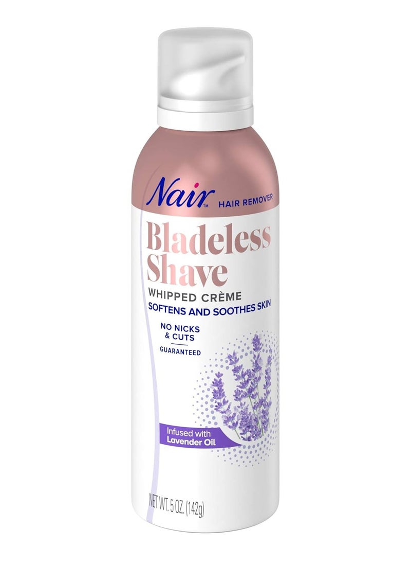Nair Hair Remover Bladeless Shave Whipped Crème, Painless Hair Removal, 5 Oz Can
