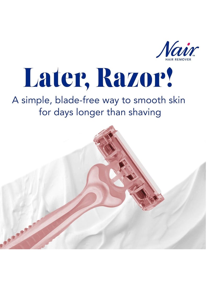 Nair Hair Remover Bladeless Shave Whipped Crème, Painless Hair Removal, 5 Oz Can