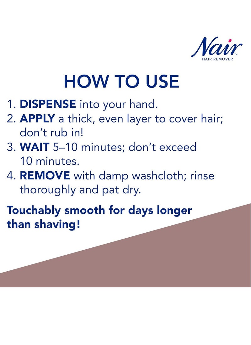 Nair Hair Remover Bladeless Shave Whipped Crème, Painless Hair Removal, 5 Oz Can
