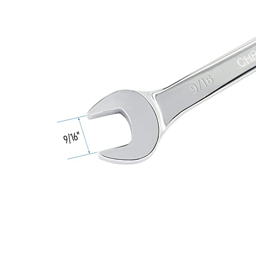 FOCMKEAS 9/16 Inch Ratcheting Combination Wrench SAE 72 Teeth 12 Point Ratchet Box Ended and Open End Spanner Tools for Tight Space, Heat-Treated CR-V - Image 4