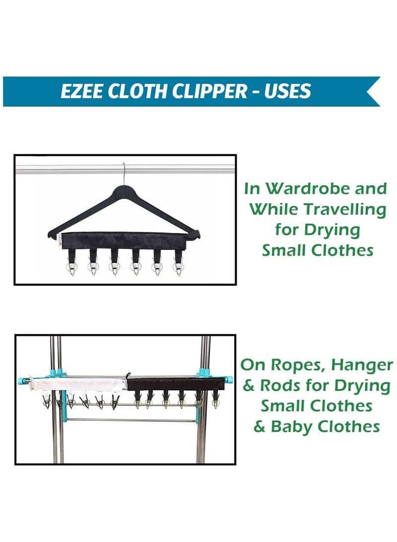 Carbon Steel Full Size Heavy Duty Double Pole 3 Layer Cloth Drying Stand, Laundry Rack Stand - Image 4