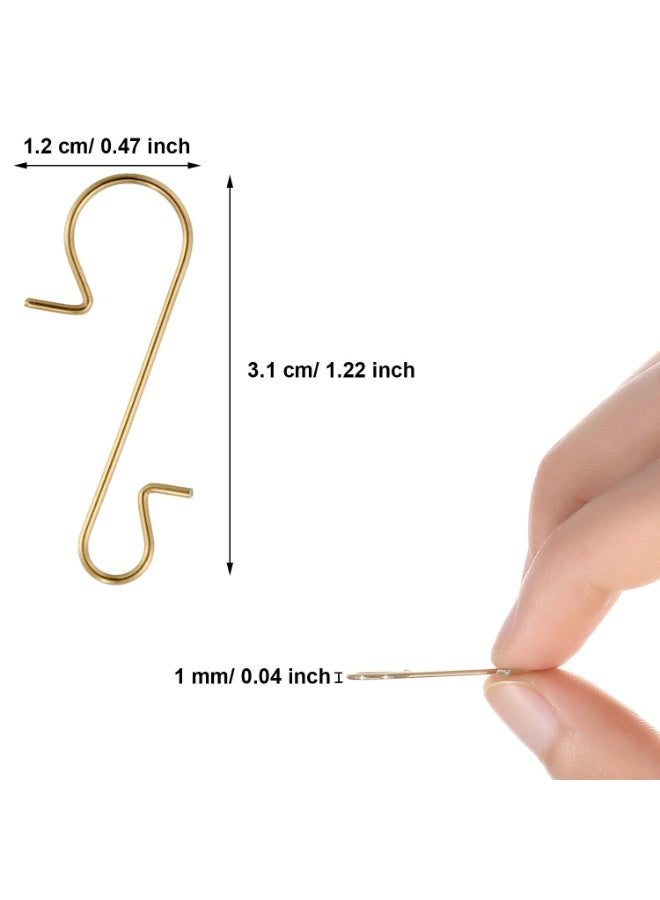 تشيلور خطافات زينة عيد الميلاد من Chielor، 200 قطعة، خطافات معدنية لزينة عيد الميلاد مع صندوق تخزين لتعليق زينة شجرة عيد الميلاد وزينة المهرجانات (ذهبي). - Image 2