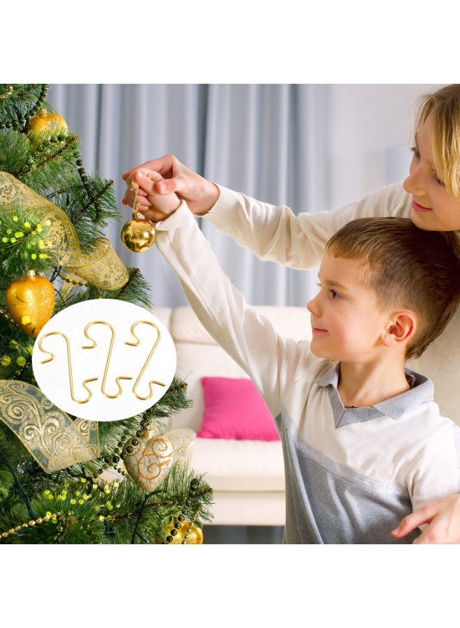 تشيلور خطافات زينة عيد الميلاد من Chielor، 200 قطعة، خطافات معدنية لزينة عيد الميلاد مع صندوق تخزين لتعليق زينة شجرة عيد الميلاد وزينة المهرجانات (ذهبي). - Image 5