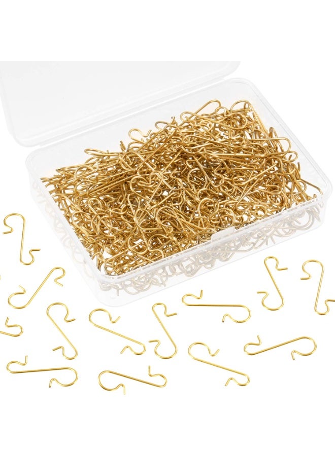 تشيلور خطافات زينة عيد الميلاد من Chielor، 200 قطعة، خطافات معدنية لزينة عيد الميلاد مع صندوق تخزين لتعليق زينة شجرة عيد الميلاد وزينة المهرجانات (ذهبي). - Image 1