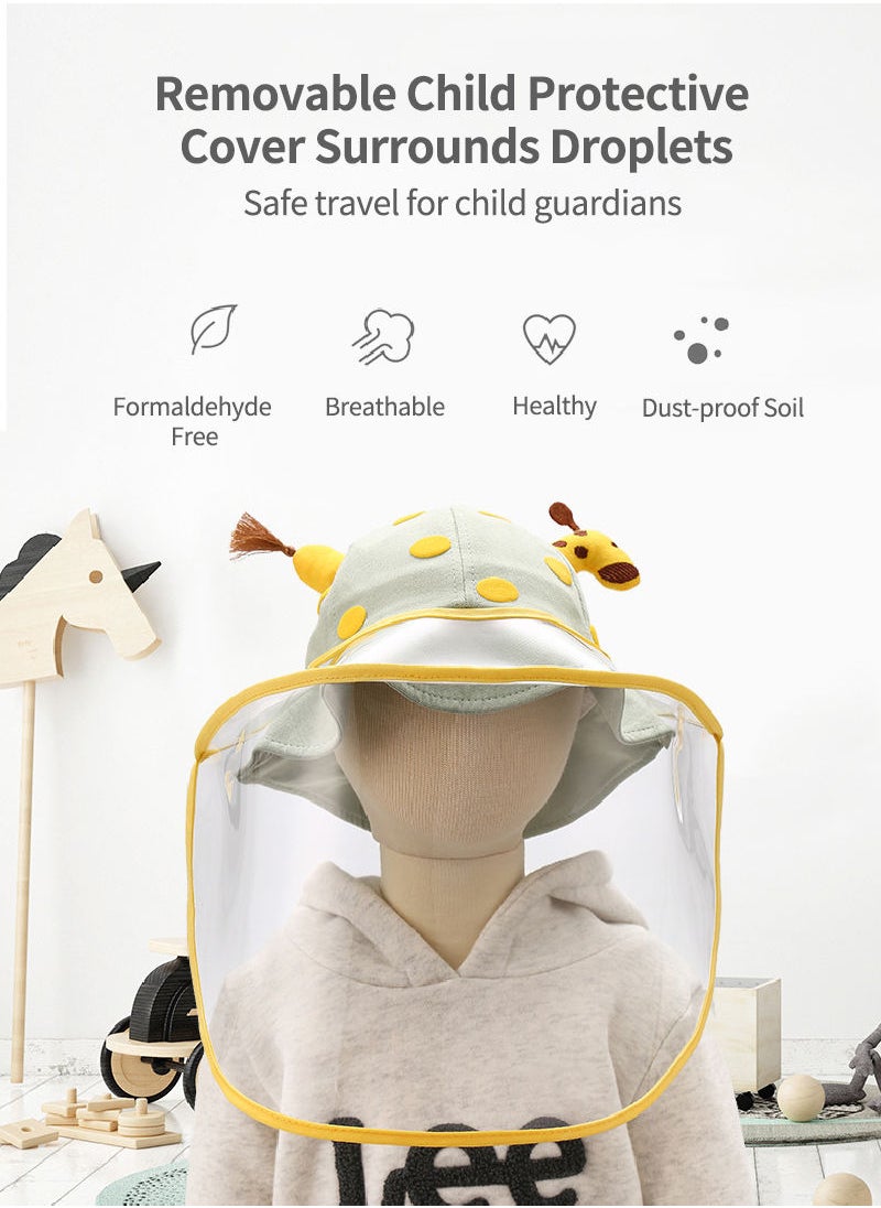 Children's Protective Cap With Droplet Mask