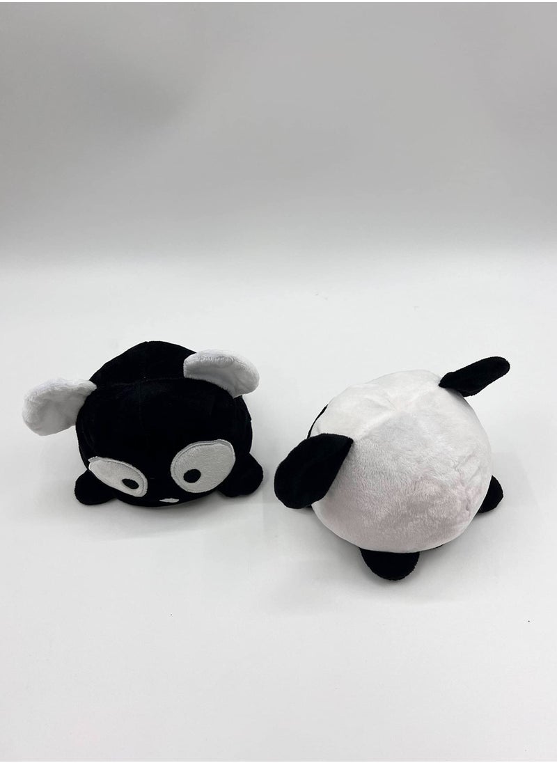 SYOSI - Reversible Panda Plush Toy, Black White Panda Flip Pillow Cute Plush Bear Animals Panda Plushie Gift Two-in-One Panda Soft Toy Adorable Reversible Plush Pandas Reversible Plushie Toy for Decoration - Image 1