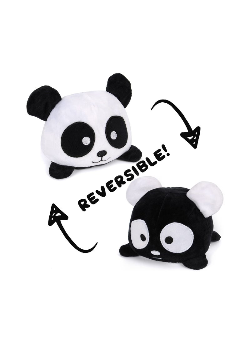 SYOSI - Reversible Panda Plush Toy, Black White Panda Flip Pillow Cute Plush Bear Animals Panda Plushie Gift Two-in-One Panda Soft Toy Adorable Reversible Plush Pandas Reversible Plushie Toy for Decoration - Image 1