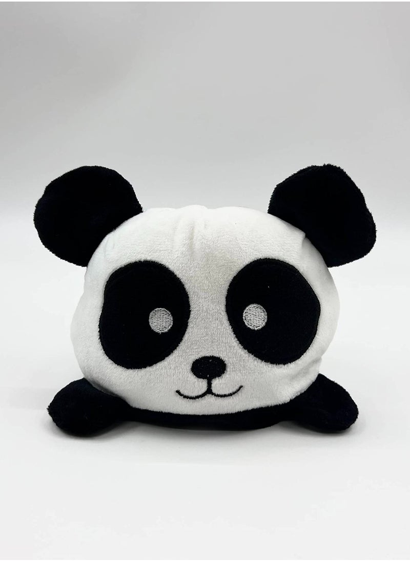 SYOSI - Reversible Panda Plush Toy, Black White Panda Flip Pillow Cute Plush Bear Animals Panda Plushie Gift Two-in-One Panda Soft Toy Adorable Reversible Plush Pandas Reversible Plushie Toy for Decoration - Image 1