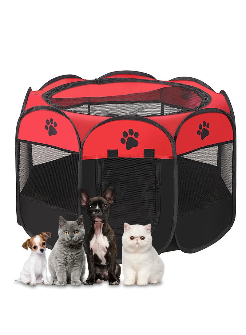 كيدل خيمة قطط قابلة للطي، قفص للكلاب، قفص للجراء، خيمة للحيوانات الأليفة، قفص للكلاب 73*73*43 سم - Image 1