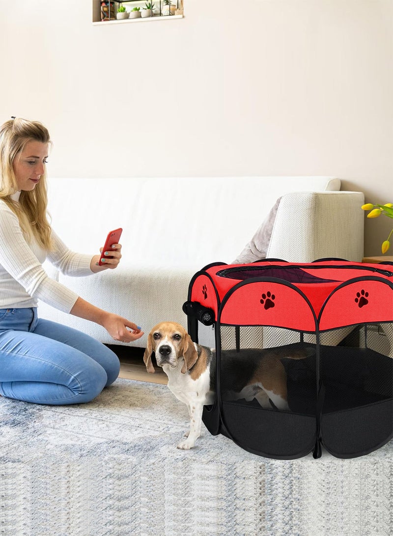 كيدل خيمة قطط قابلة للطي، قفص للكلاب، قفص للجراء، خيمة للحيوانات الأليفة، قفص للكلاب 73*73*43 سم - Image 3