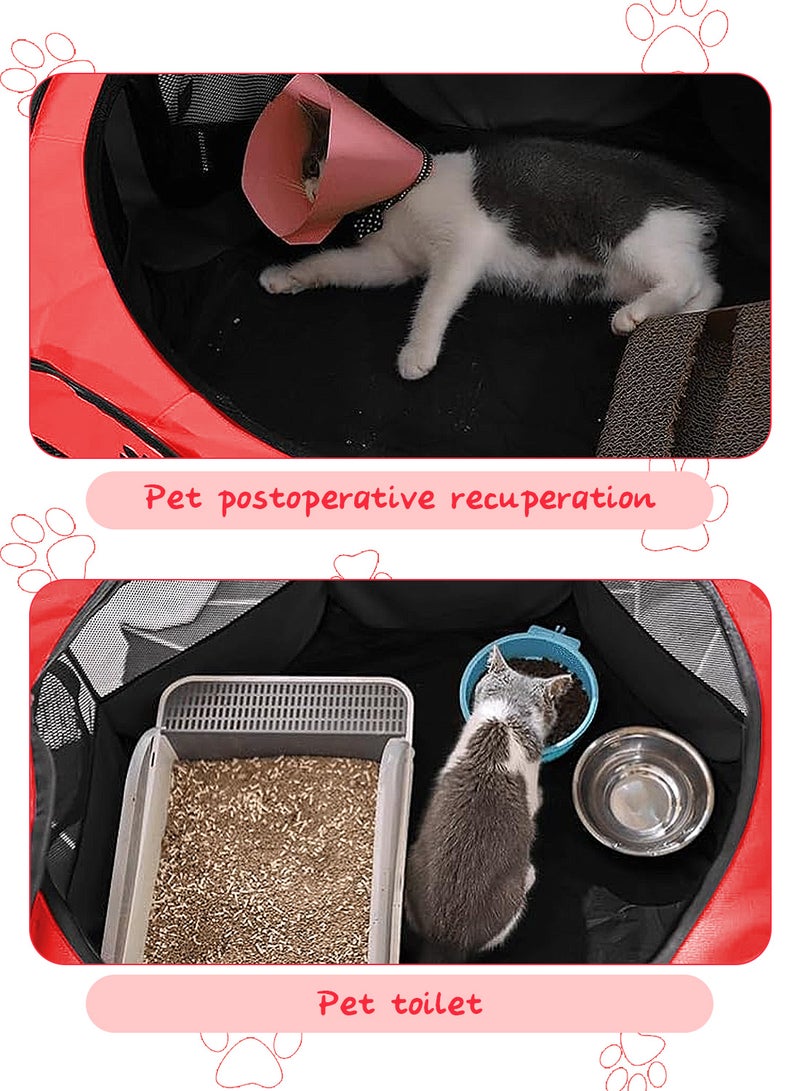 كيدل خيمة قطط قابلة للطي، قفص للكلاب، قفص للجراء، خيمة للحيوانات الأليفة، قفص للكلاب 73*73*43 سم - Image 4