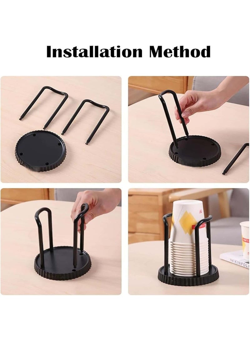 Anmi Paper Cup Holder, Disposable Cup And Lid Holder Organizer, Coffee Cup Dispenser For Counter, Organizer Station for Coffee Milk Tea Shop Restaurant Office Bathroom - Image 3