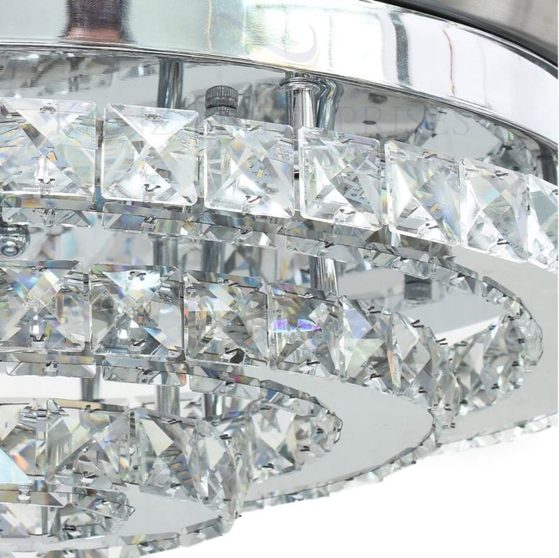 Kanz Enterprises Kanz Enterprises Designer Fan 42 Inches ABS 4 Transparent Blades NO Noise Motor 70 watts with 3 Color Changing LED Light Timer Suitable for Living Room K 522 Crystal  - Image 3