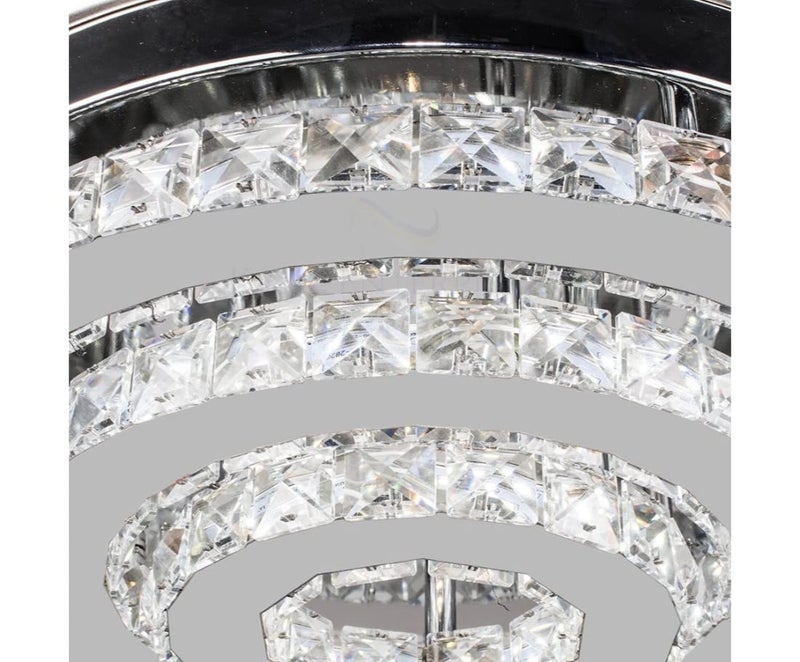 Kanz Enterprises Kanz Enterprises Designer Fan 42 Inches ABS 4 Transparent Blades NO Noise Motor 70 watts with 3 Color Changing LED Light Timer Suitable for Living Room K 522 Crystal  - Image 4