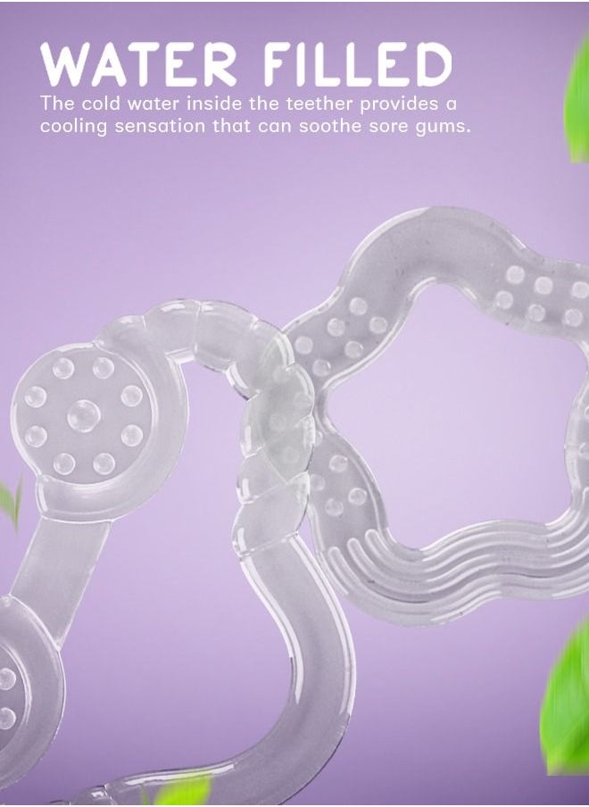 BAYBEE - Natural Silicone Teether for baby Free and Food Grade Silicone Teether for Babies to Soothe their gums Easy to Grasp Chew Teething toy Teether for Baby - Image 1