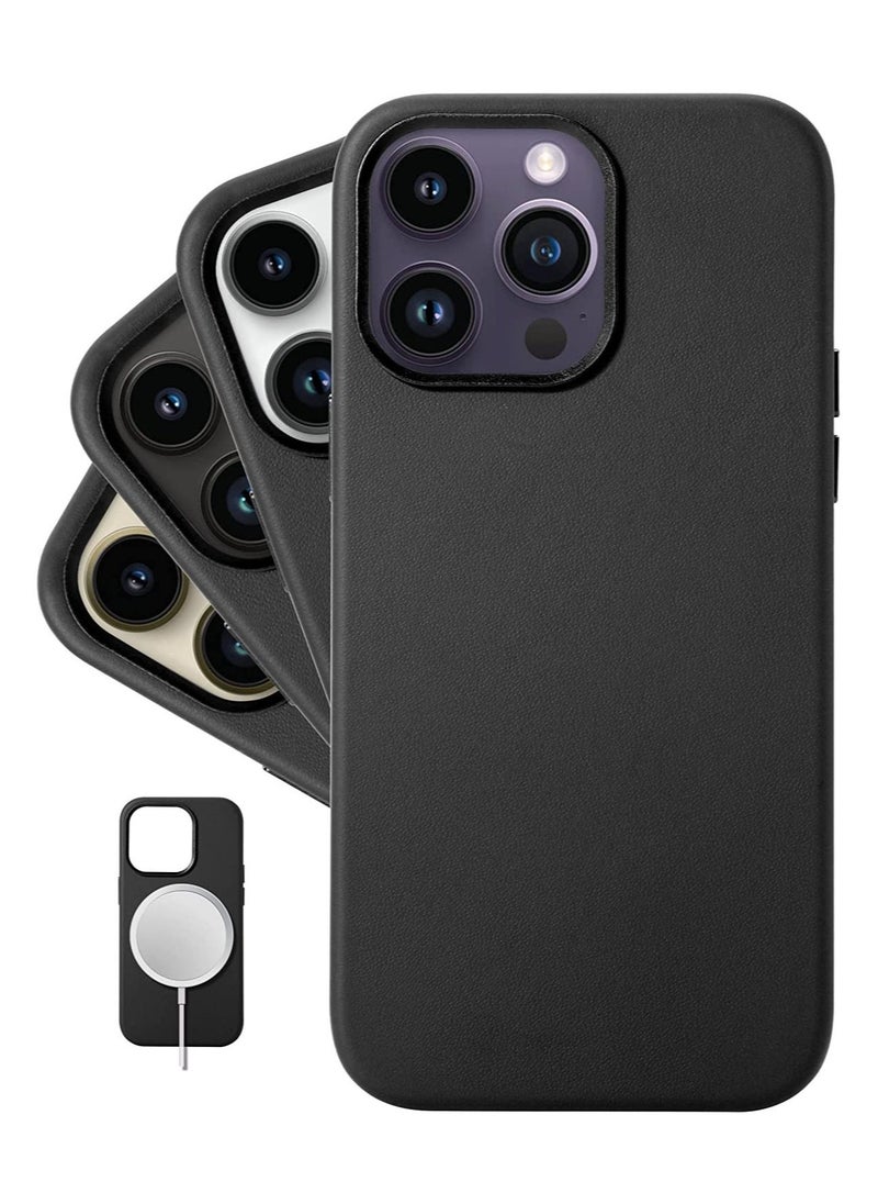 Raxoom For iPhone 14 Pro Max European Nappa Leather Case - Smoothen and Soften Over Time - Compatible with Magsafe - Image 1