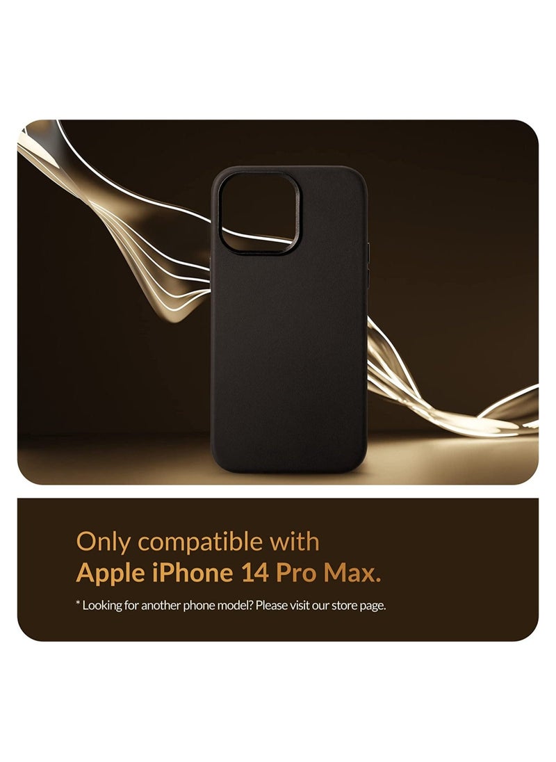 Raxoom For iPhone 14 Pro Max European Nappa Leather Case - Smoothen and Soften Over Time - Compatible with Magsafe - Image 2
