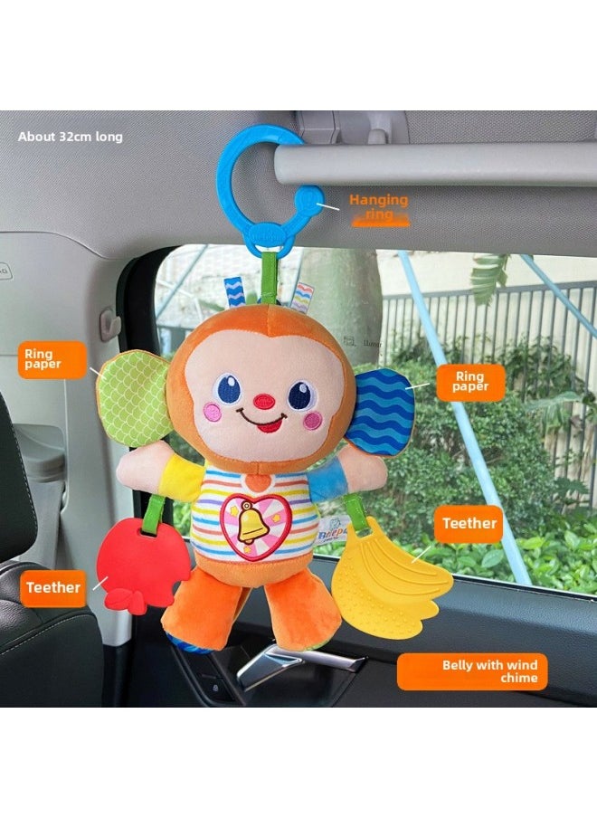 Baby Cradle Soothing Pendant Baby Car Seat Bed Bell Tracking Stroller Toy Girl Metal Free Shipping-Color:☖ Golden Monkey [teether]  - Image 1