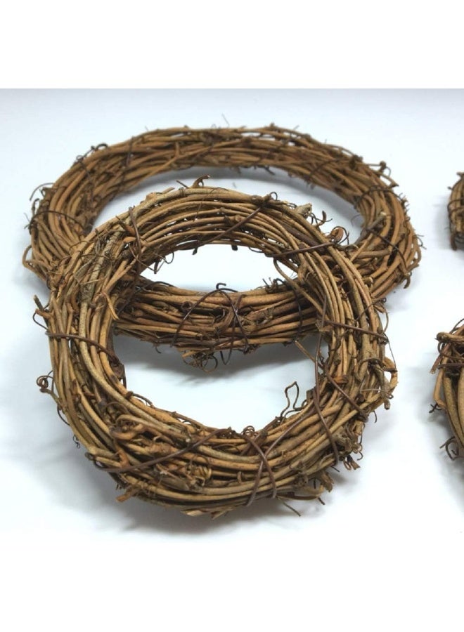 Amyzor 1pcs Natural Grapevine Wreath Ring Wreath DIY Craft Vines Base Grapevine Roll for Rustic Summer Fall Christmas Wreath Door Garland Home Wedding Party Decor Gift Hanging Decor Wreaths Supplies, 12inch - Image 2