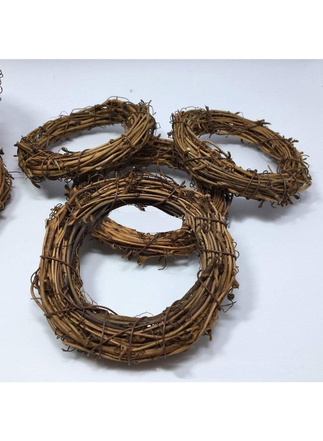 Amyzor 1pcs Natural Grapevine Wreath Ring Wreath DIY Craft Vines Base Grapevine Roll for Rustic Summer Fall Christmas Wreath Door Garland Home Wedding Party Decor Gift Hanging Decor Wreaths Supplies, 12inch - Image 1