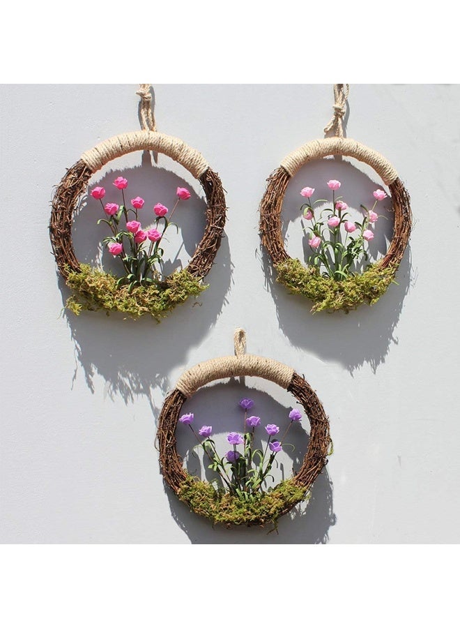 Amyzor 1pcs Natural Grapevine Wreath Ring Wreath DIY Craft Vines Base Grapevine Roll for Rustic Summer Fall Christmas Wreath Door Garland Home Wedding Party Decor Gift Hanging Decor Wreaths Supplies, 12inch - Image 3