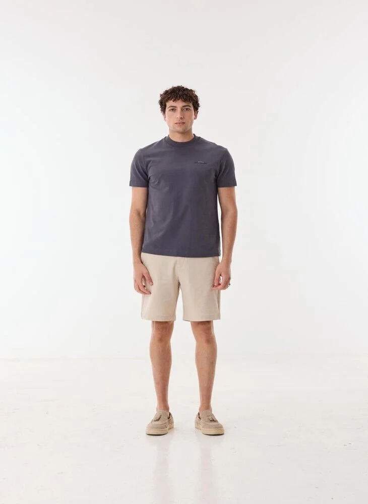 Ashita Fernandes  Jamil Men’s Grey Cotton Blend T-Shirt – Relaxed Fit, Round Neck, Solid Lightweight Casual Wear for Men | Best Price UAE