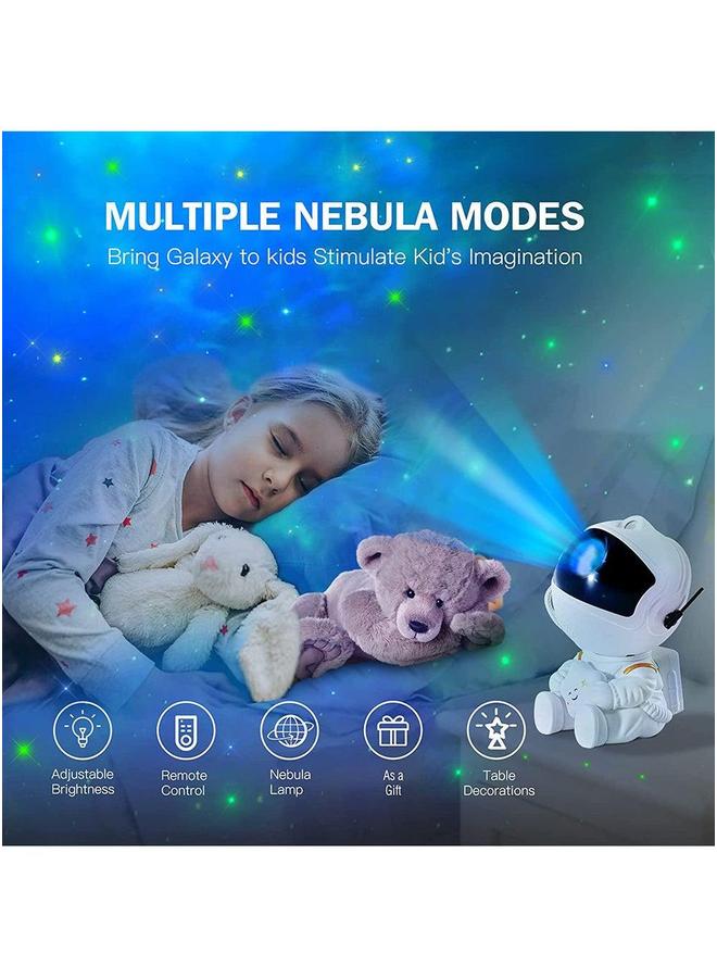 HOMESTAR Astronaut Star Projector Nebula Galaxy Night Light 360°Rotation Magnetic Head Lamp For Bedroom Kids Room Ceiling Decoration White  - Image 2