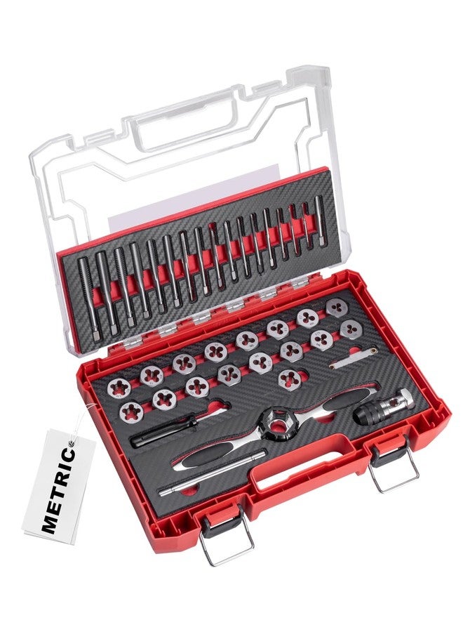 ROTATION 39-Piece Metric Tap and Die Set, Professional Threading Tool Kit for Internal & External Threads with Double-Layer Storage Case - Image 1