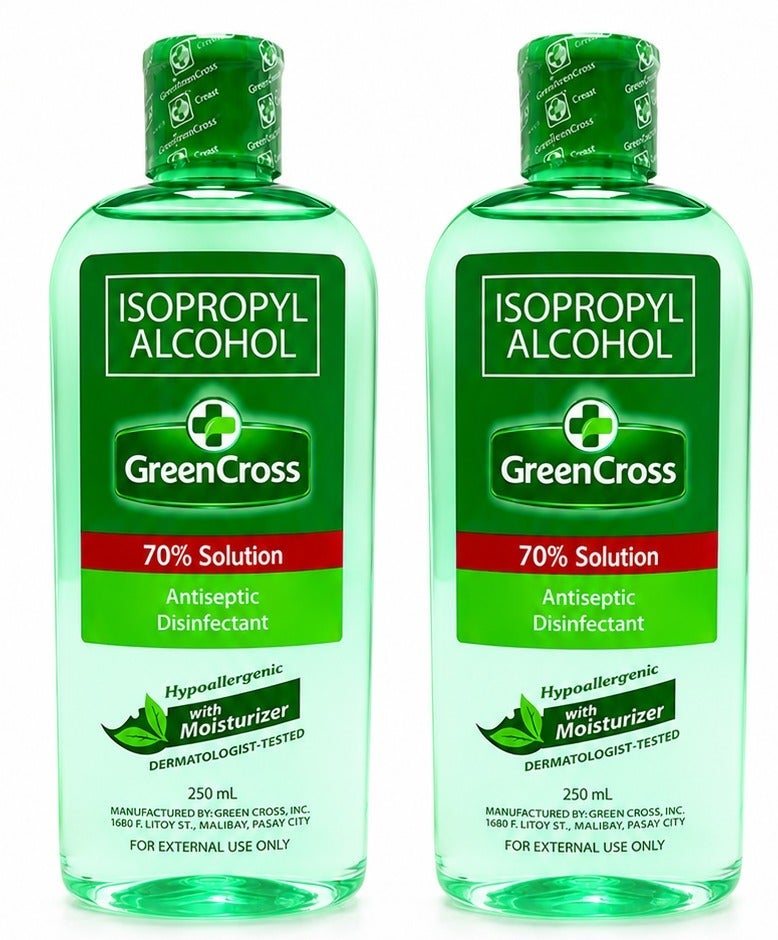 Green Cross Pack of 2 Isopropyl Alcohol Disinfectant With Moisturizer 2X250ml - Image 1