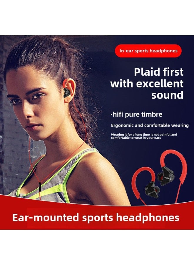 GSD-G3 Boxed Universal Mobile Phone Headset Hanging Ear With Wheat Wire Control Bass Stereo Sports Wired Headset-Color:White Boxed  - Image 2
