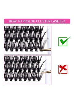 FADLASH Large Tray 40D Individual Lashes Mixed Tray Volume Cluster Lashes Black Mink Under Eyelash Clusters DIY Lash Extension Kit (40D-0.07-D, 8-16mm)  - Image 3